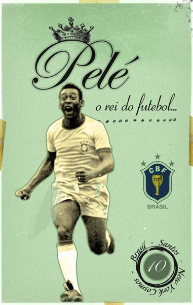 Пеле футболист плакат
