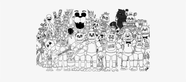 Плакат ФНАФ 2 раскраска