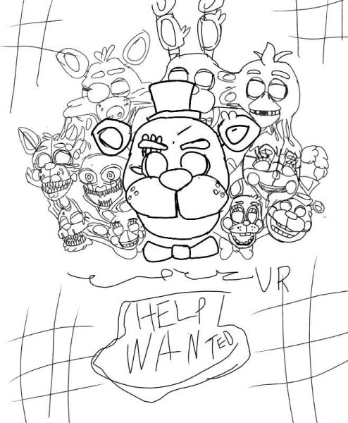 FNAF 9 раскраска