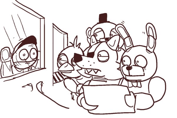 Раскраски ФНАФ 9 Фредди Грегори