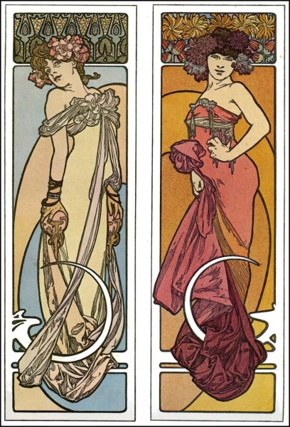 Альфонс Муха девушки