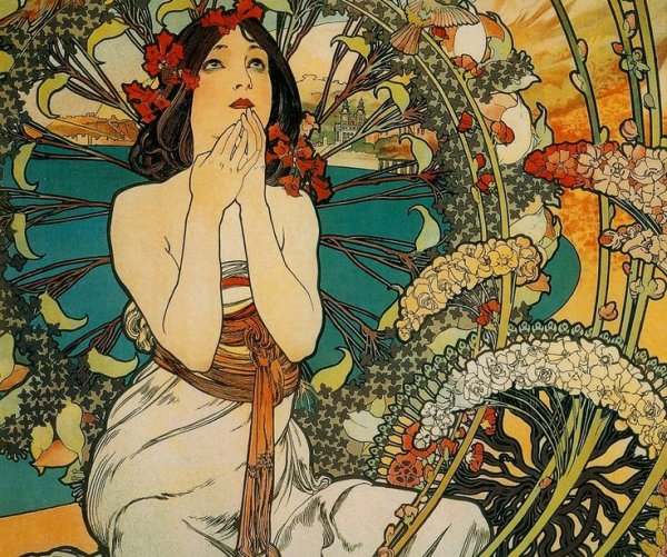 Реклама 19 века Альфонс Муха