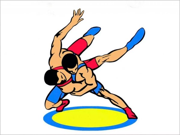 Борцы греко-римской борьбы вектор