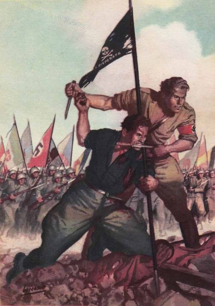 Плакаты фашистской Италии и третьего рейха