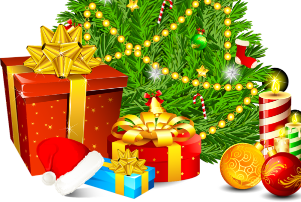 Плакат с новым годом елка