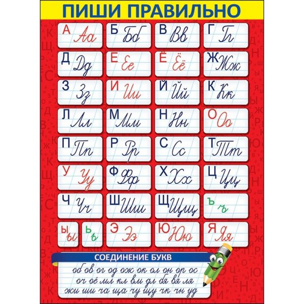 Прописной алфавит плакат