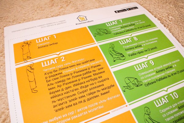 Намаз плакат обучающий