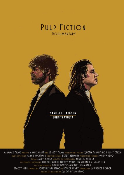 Постеры фильмов Тарантино Pulp Fiction