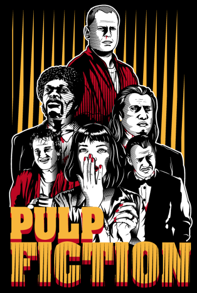 Постеры фильмов Тарантино Pulp Fiction