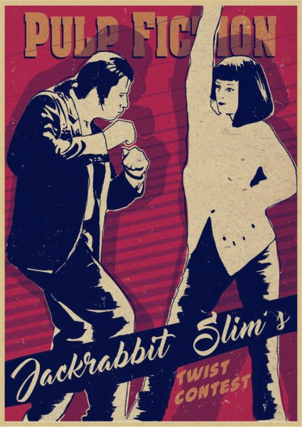 Постер к фильму 1994 года Криминальное чтиво