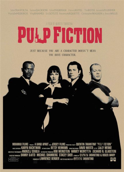 Постер Тарантино Pulp Fiction