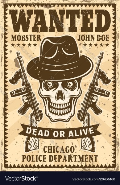 Плакаты в гангстерском стиле