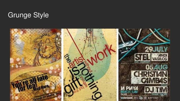 Постеры в стиле гранж