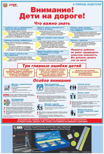 Плакат безопасность дорожного движения