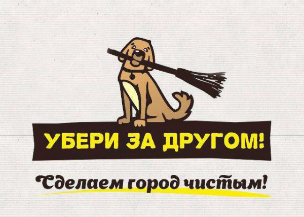 Уберите за своей собакой плакат