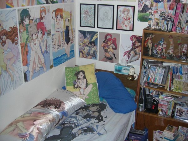 Комната с аниме плакатами