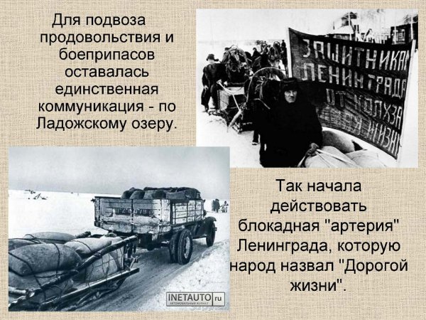 Ледовая дорога жизни 1941-1942 в период блокады Ленинграда