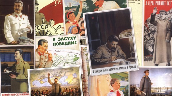 Плакат Сталин придем к изобилию