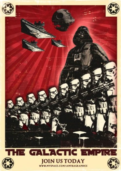 Плакат propaganda Star Wars Empire