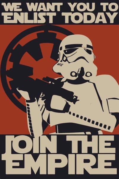 Плакат propaganda Star Wars Empire