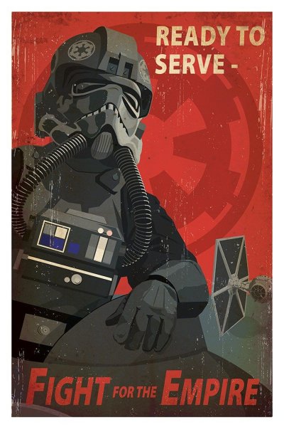 Плакат propaganda Star Wars Empire