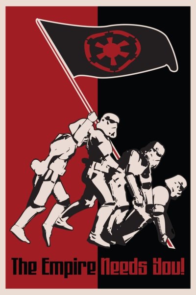 Плакат propaganda Star Wars Empire