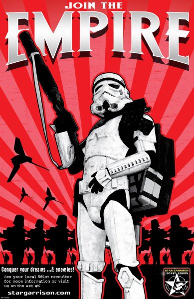 Плакат propaganda Star Wars Empire