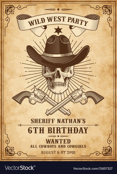 Плакат разыскивается дикий Запад