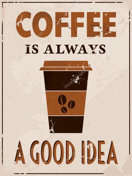 Постер кофе на вынос