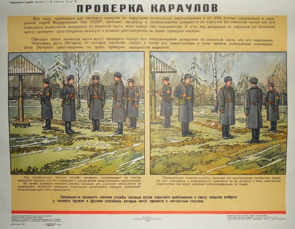 Плакат Караульная служба