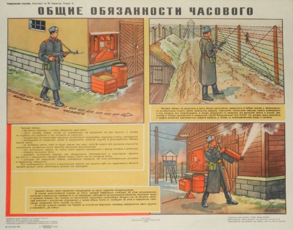 Плакаты в Караульное помещение