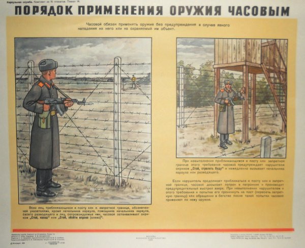 Порядок применения оружия часовым