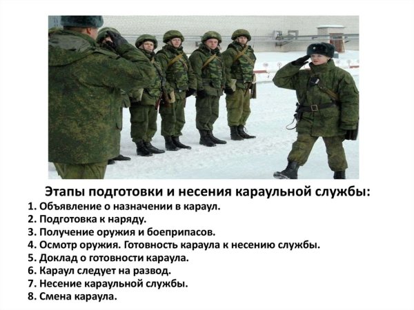 Порядок несения службы часовым