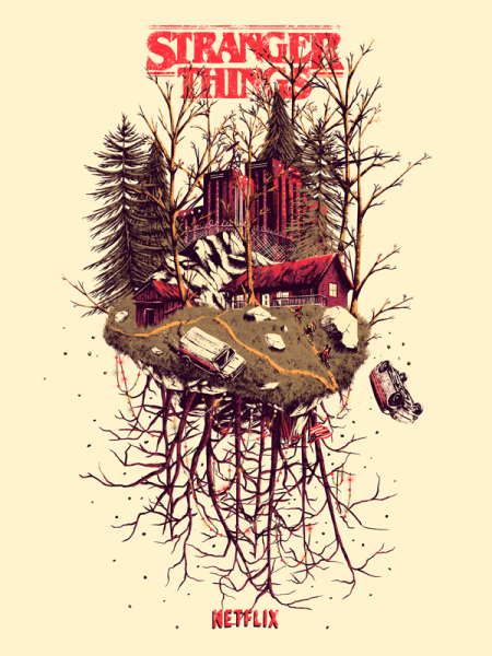 Очень странные дела плакат