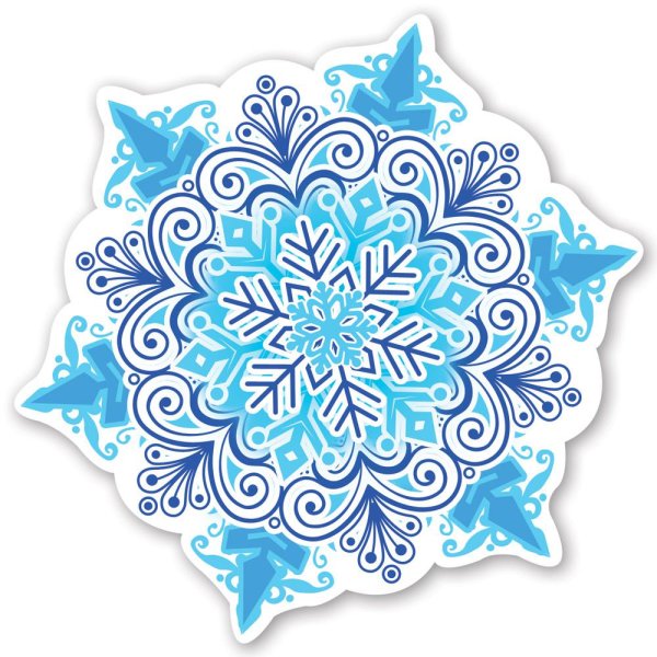 Снежинки плакат вырубной