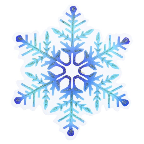 Снежинки плакат вырубной