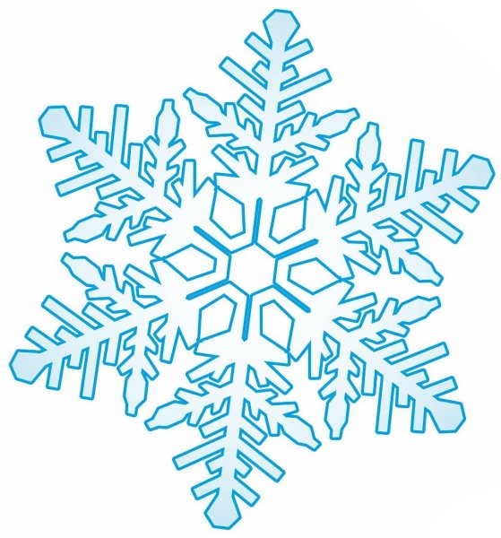 Снежинки плакат вырубной