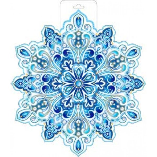 Снежинки плакат вырубной