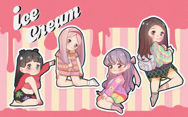 Ice Cream BLACKPINK drawing