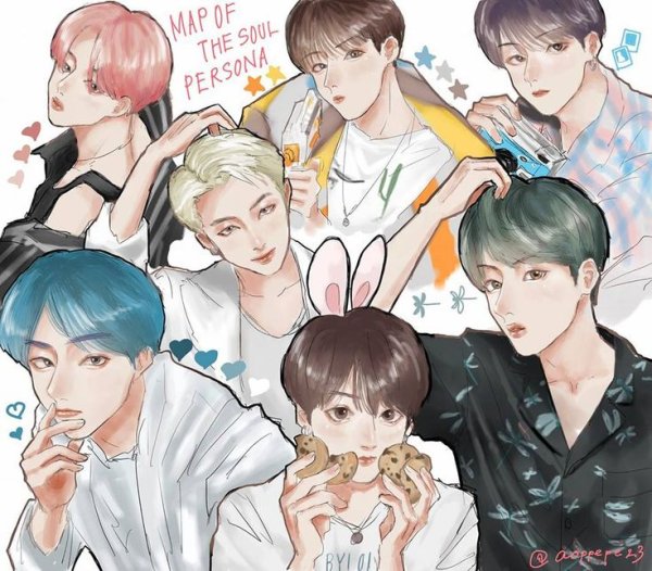 БТС розовые постеры