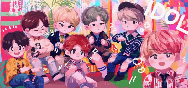 БТС аниме айдол