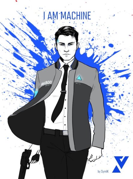 Коннор Детройт арт в полный рост