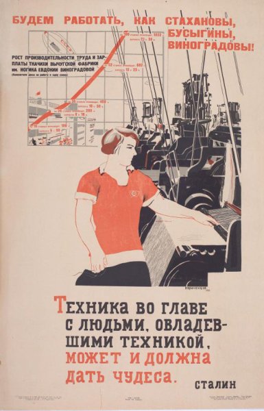 Плакат множьте ряды Ударников Стахановцев