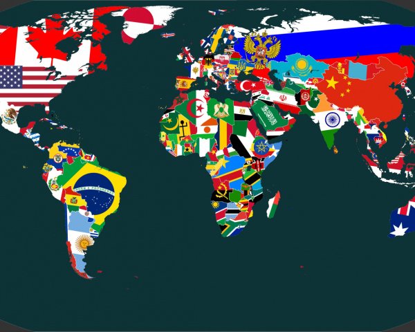 Карта с флагами