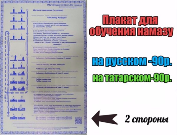 Плакат для обучения намазу