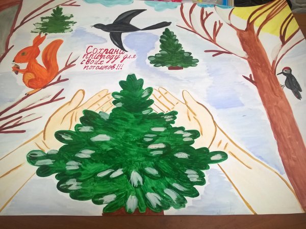 Плакат в защиту елок