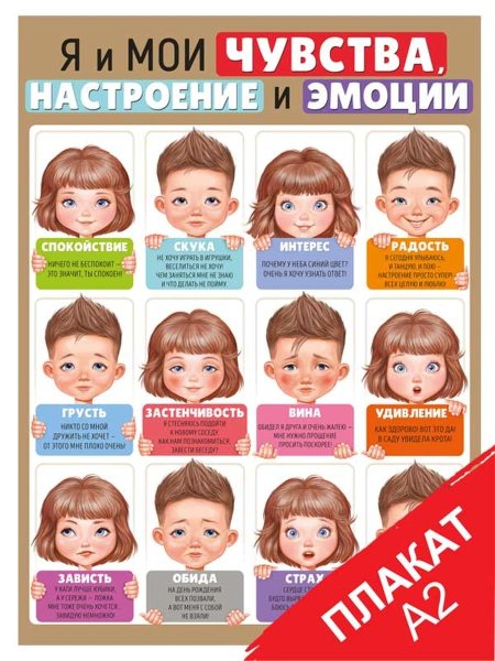 Я И Мои чувства настроение и эмоции плакат