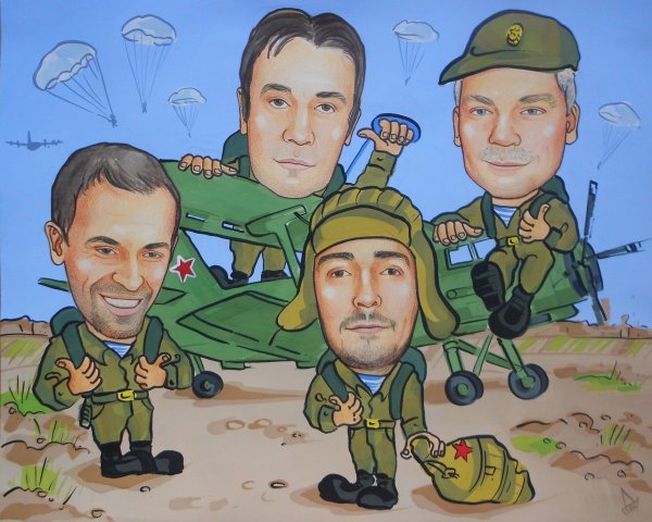 Военный мультяшный персонаж