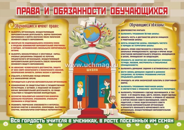 Права и обязанности школьников