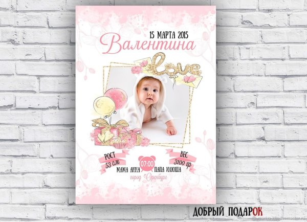 Постер на крещение